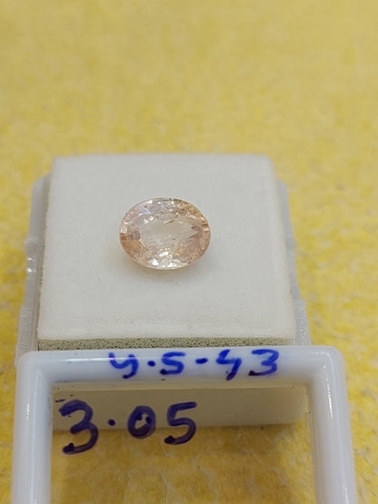 3.05 Y.S-43 Carat Natural Yellow Sapphire Stone