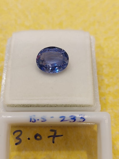 3.07 Carat Natural Blue Sapphire Stone