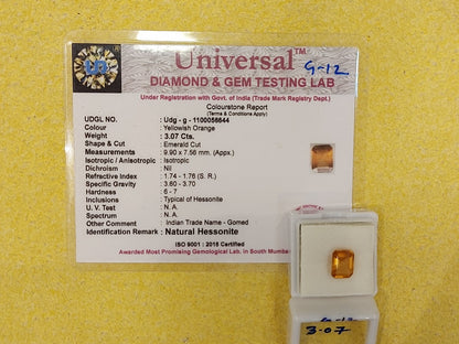 3.07 Carat Natural Garnet