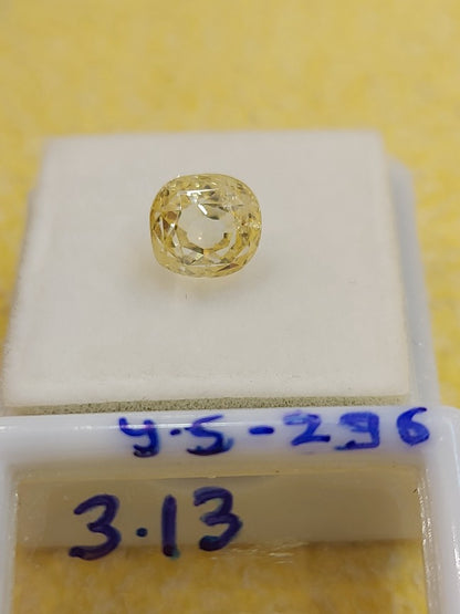 3.13 Carat Natural Yellow Sapphire Stone
