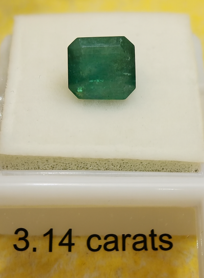 3.14	Carat Natural Emerald Stone