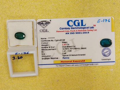3.20 Carat Natural Emerald Stone