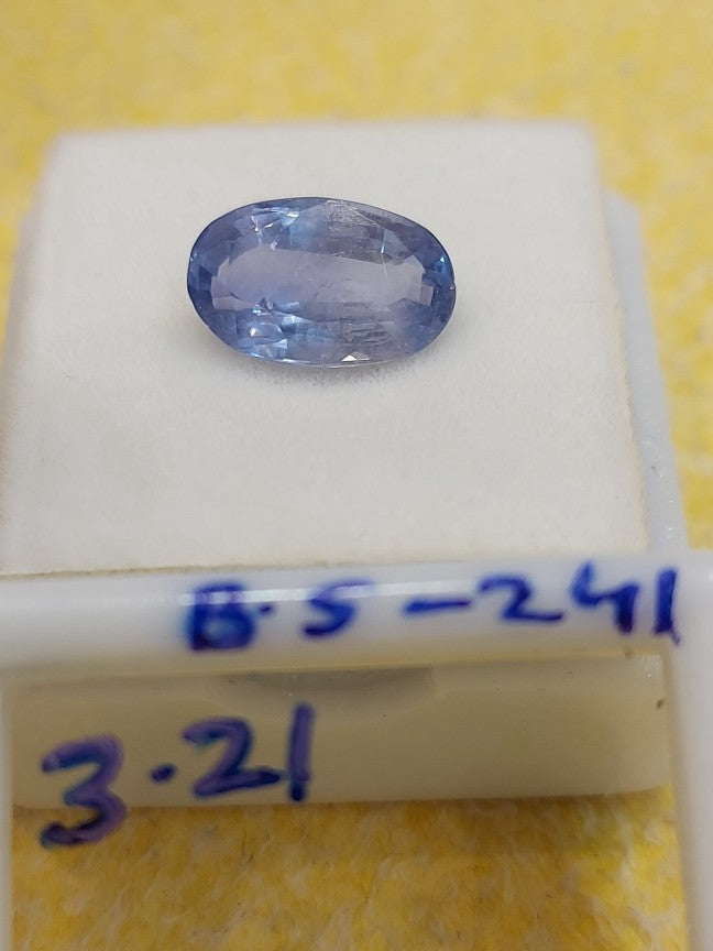 B.S-241 3.21 Carat Natural Blue Sapphire Stone