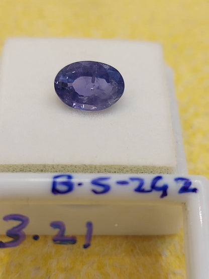 B.S-242 3.21 Carat Natural Blue Sapphire Stone