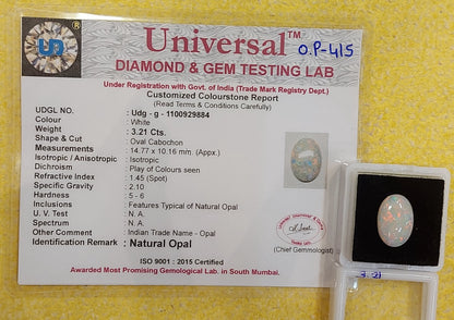3.21 Carat Natural Opal Stone