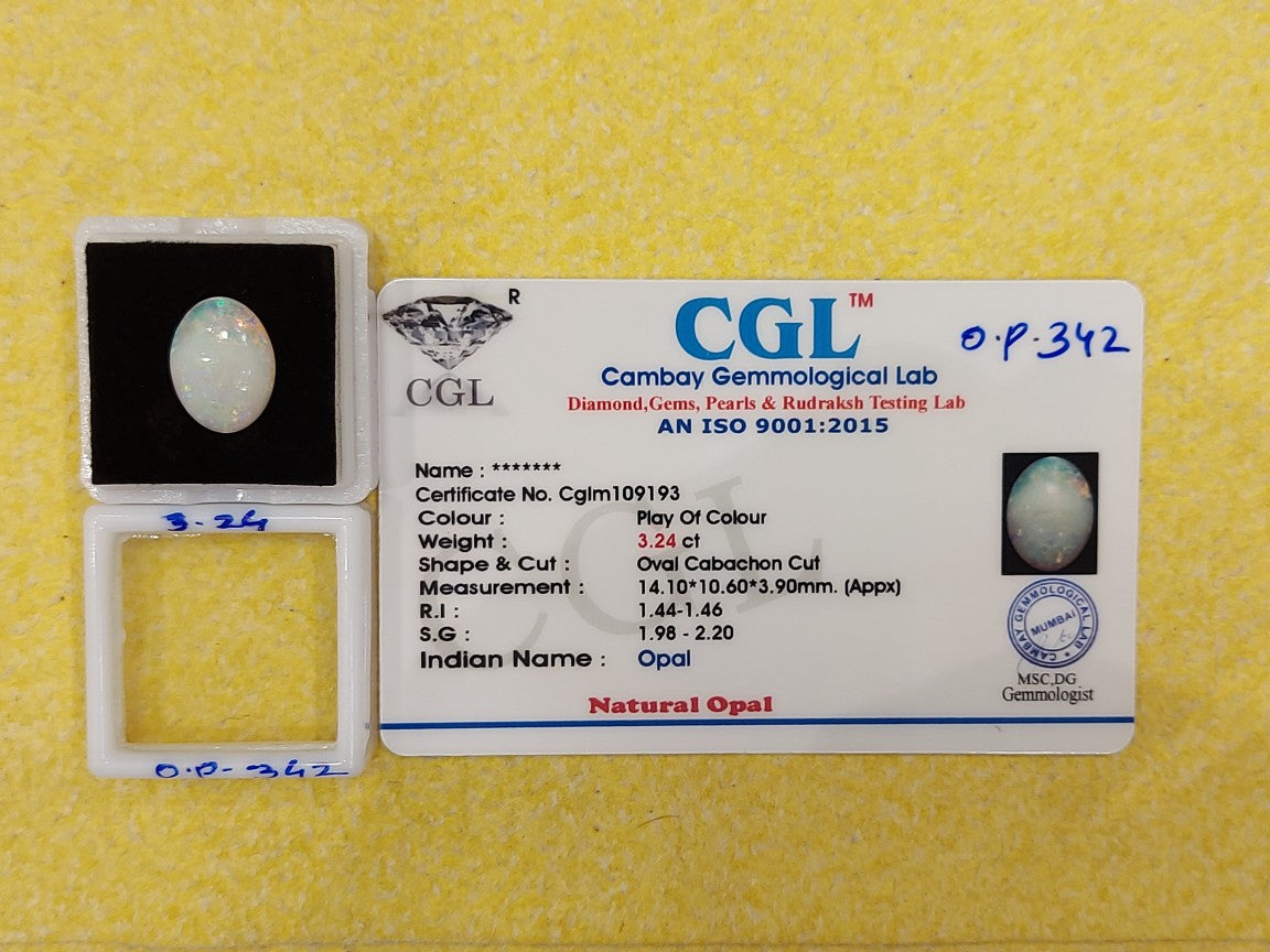 3.24 Carat Natural Opal Stone