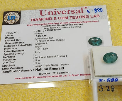 3.28 Carat Natural Zambian Emerald Gemstone