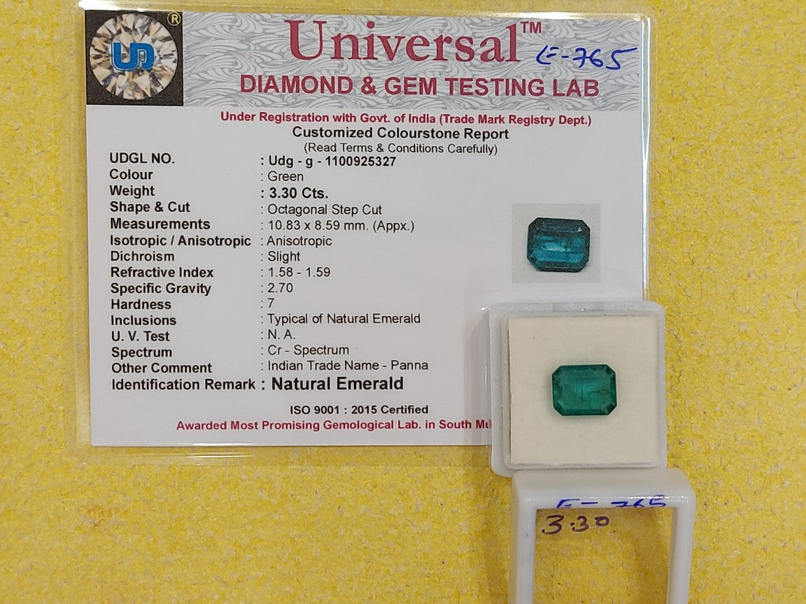 3.30 Carat Natural Emerald Stone