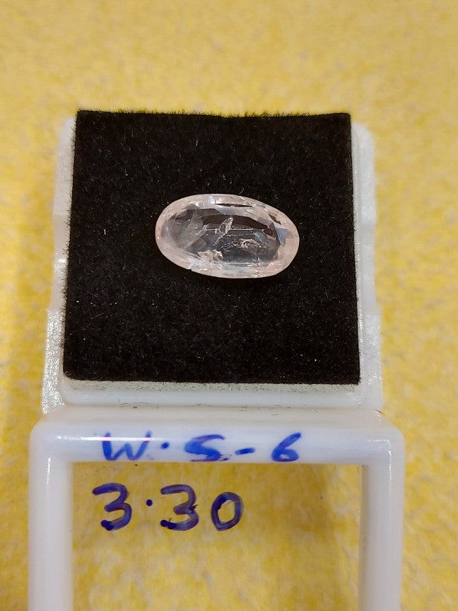 3.30 Carat Natural White Sapphire Stone