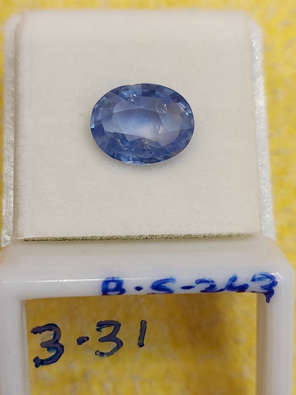 B.S-243 3.31 Carat Natural Blue Sapphire Stone