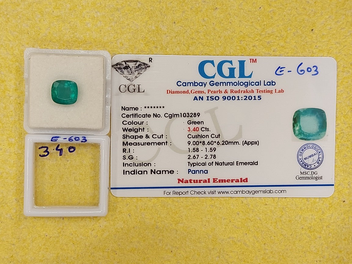 3.40 Carat Natural Emerald Stone