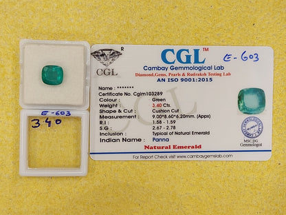 3.40 Carat Natural Emerald Stone