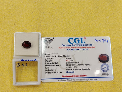 3.41 Carat Natural Garnet