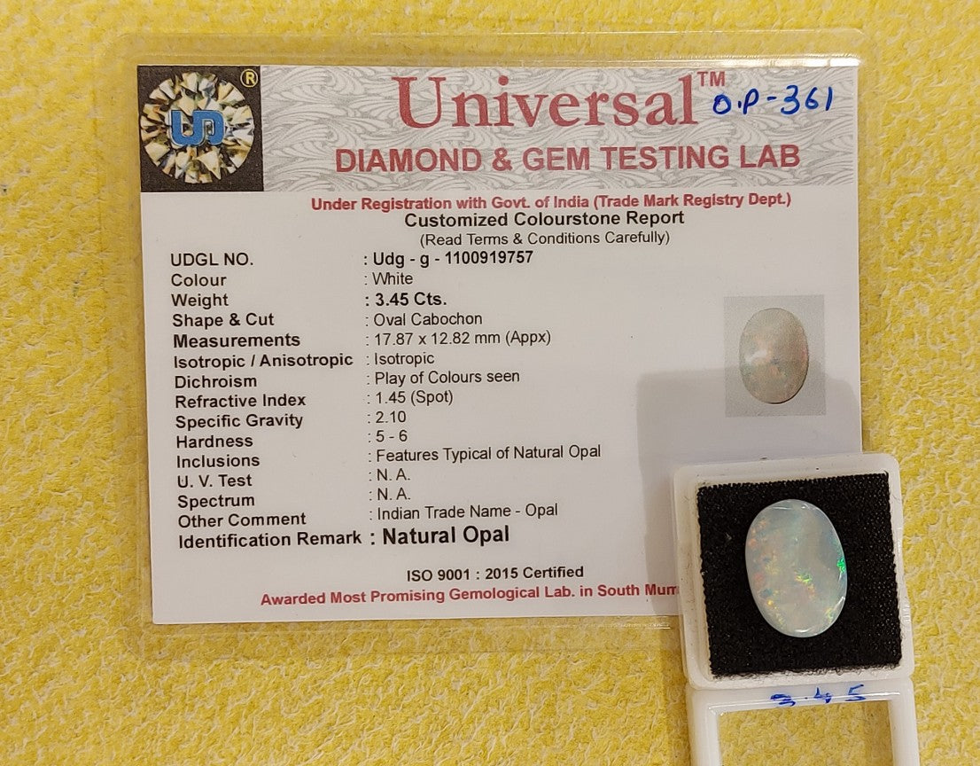 3.45 Carat Natural Opal Stone