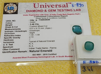 3.46 Carat Natural Zambian Emerald Gemstone