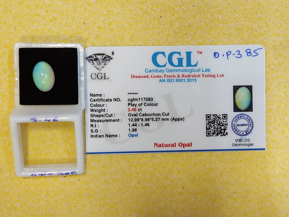 3.46 Carat Natural Opal Stone