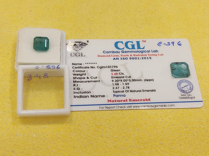 3.48 Carat Natural Emerald Stone