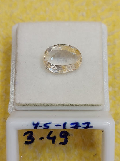 3.49 Carat Natural Yellow Sapphire Stone