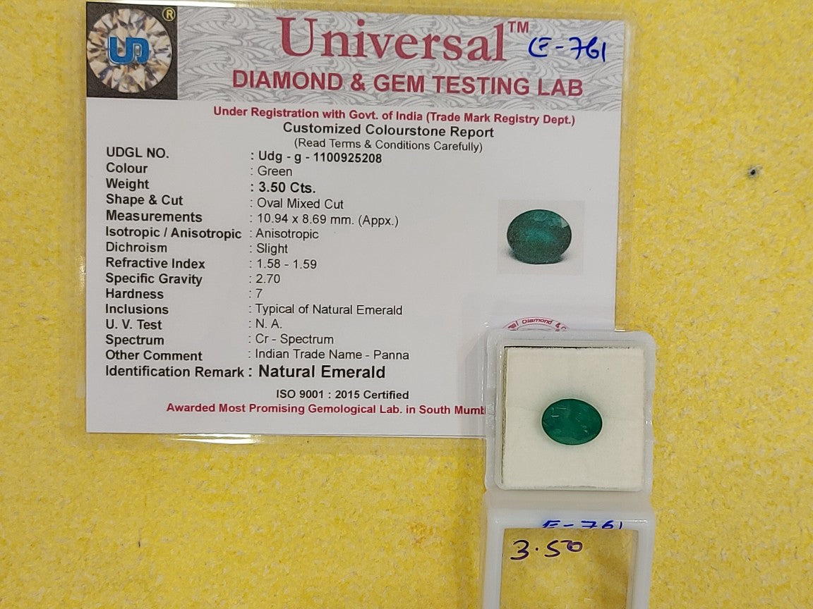 3.50 Carat Natural Emerald Stone