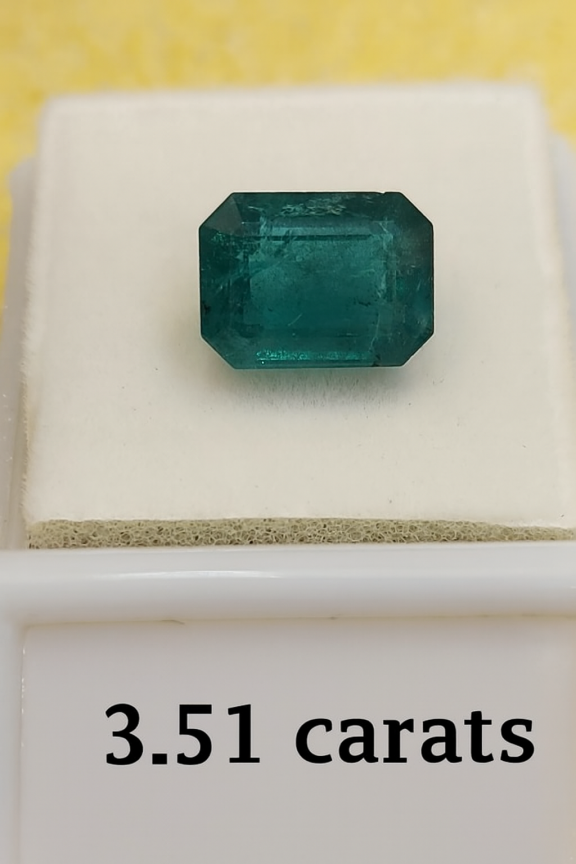 3.51	Carat Natural Emerald Stone