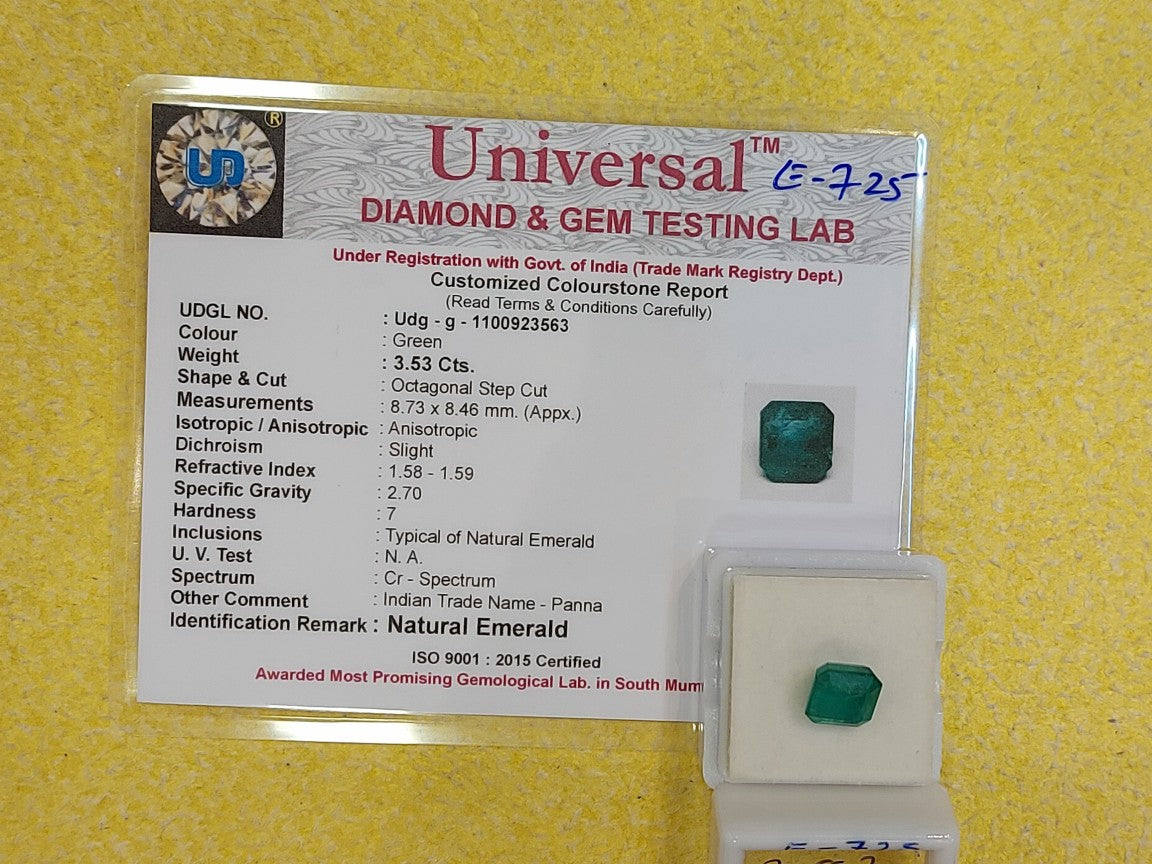 3.53 Carat Natural Emerald Stone