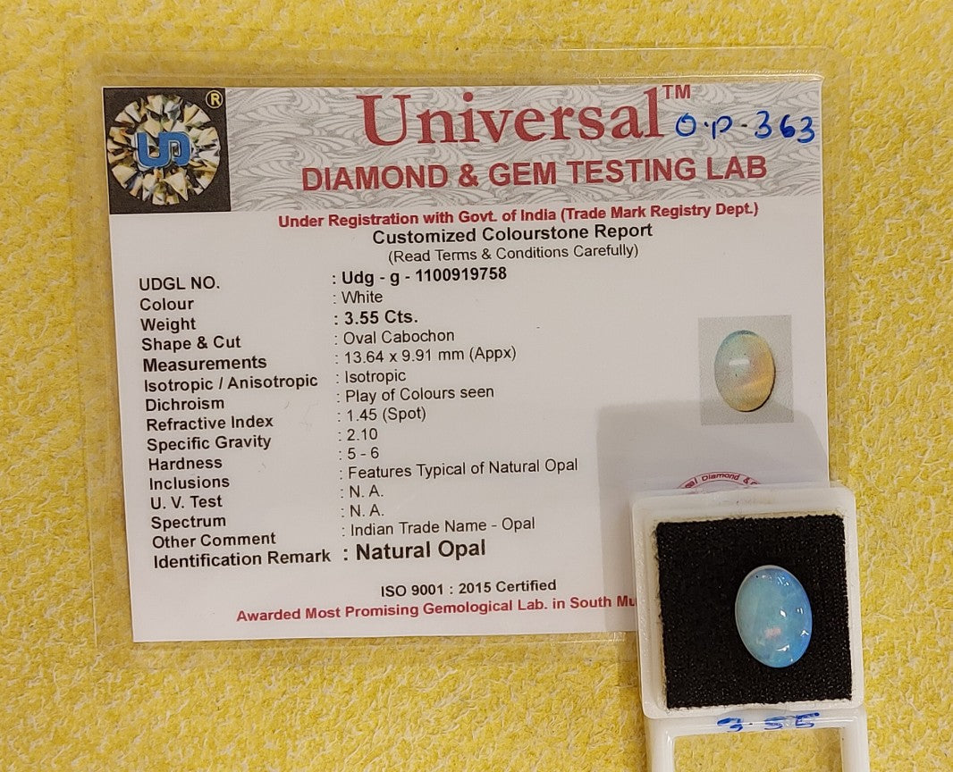 3.55 Carat Natural Opal Stone