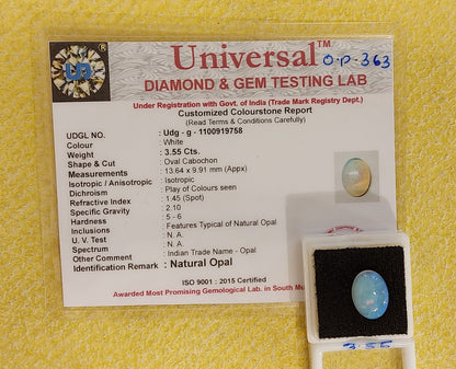 3.55 Carat Natural Opal Stone
