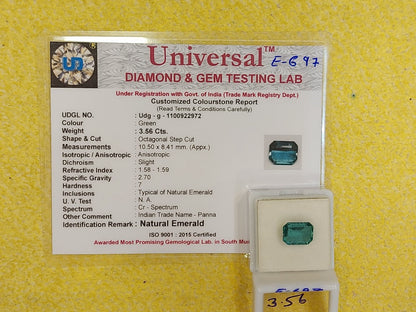 3.56 Carat Natural Emerald Stone