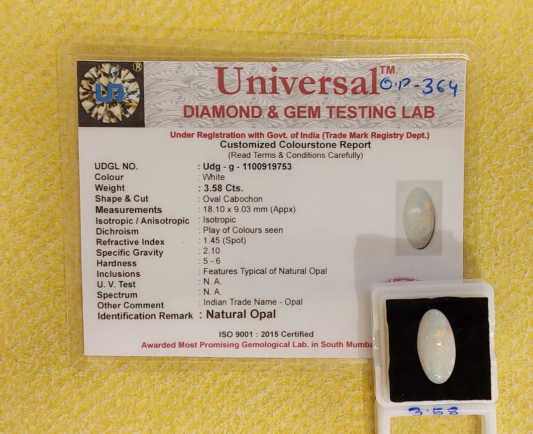 3.58 Carat Natural Opal Stone