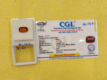3.61 Carat Natural Ceylone Garnet