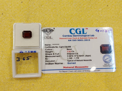 3.65 Carat Natural Garnet