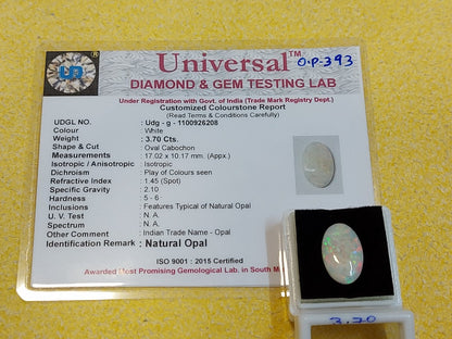 3.70 Carat Natural Opal Stone