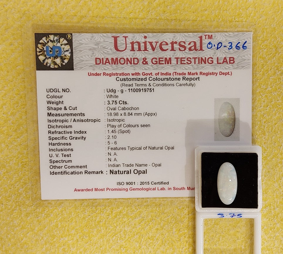 3.75 Carat Natural Opal Stone