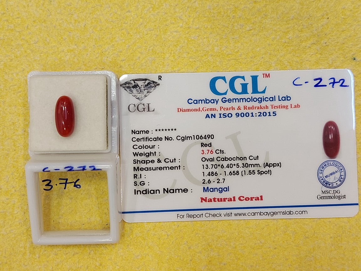 3.76 Carat Natural Coral