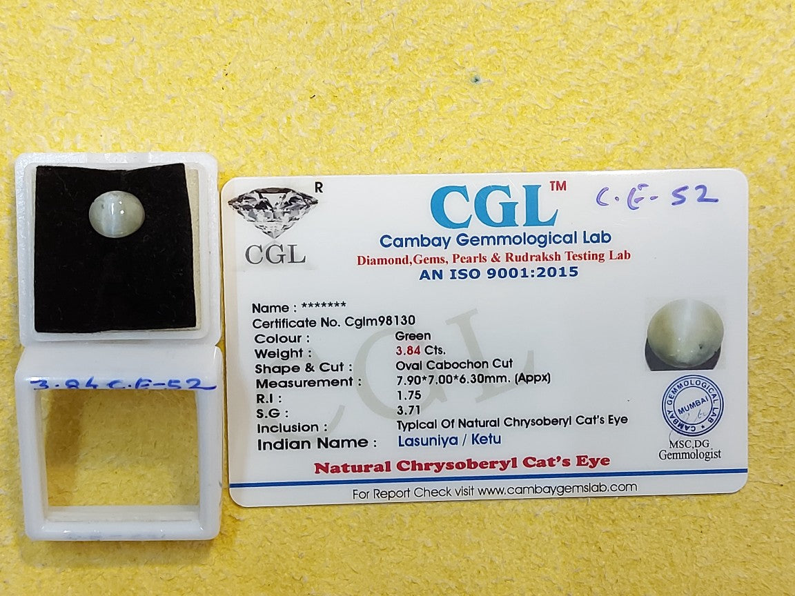 3.84 Carat Natural Cats Eye Stone