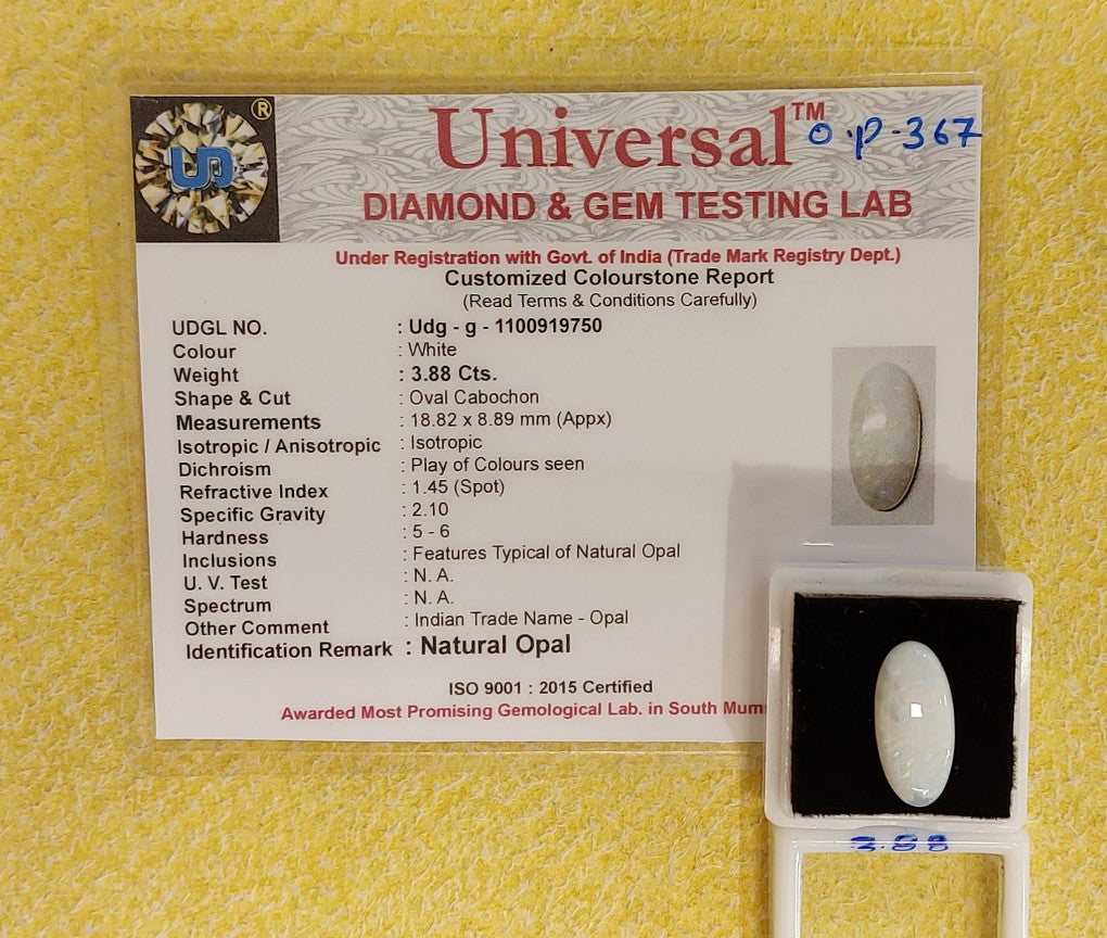 3.88 Carat Natural Opal Stone