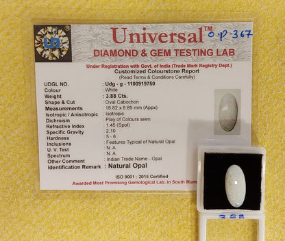3.88 Carat Natural Opal Stone