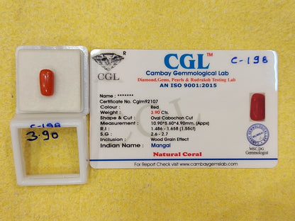 3.90 Carat Natural Coral