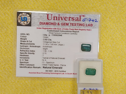 3.93 Carat Natural Emerald Stone
