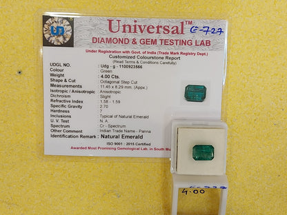 4.00 Carat Natural Emerald Stone