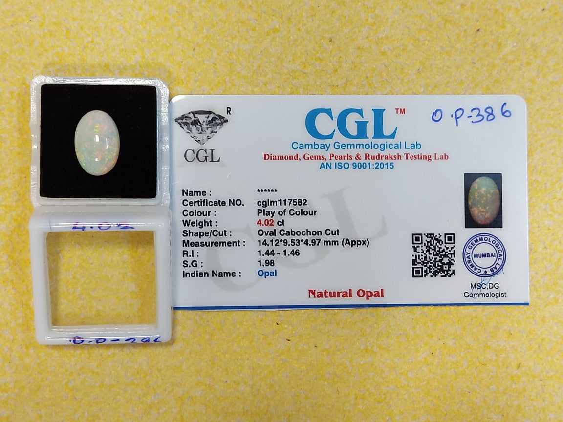4.02 Carat Natural Opal Stone
