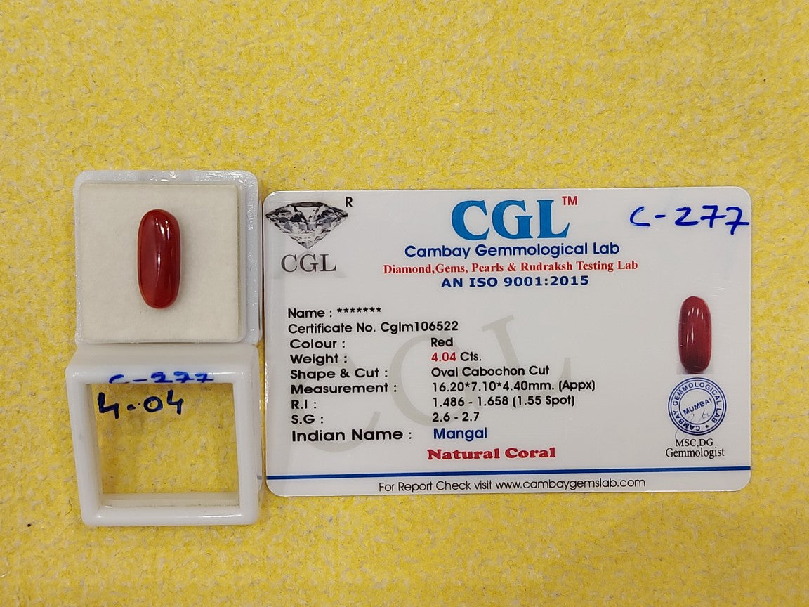 4.04 Carat Natural Coral