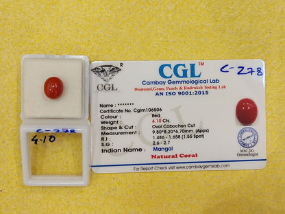 4.10 Carat Natural Coral