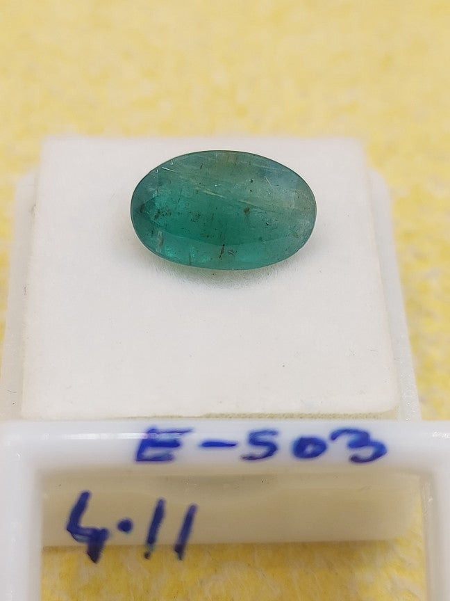 4.11	Carat Natural Emerald Stone
