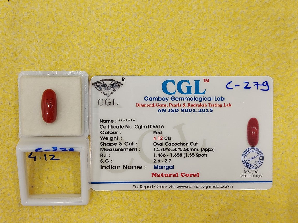 4.12 Carat Natural Coral