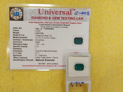4.23 Carat Natural Emerald Stone