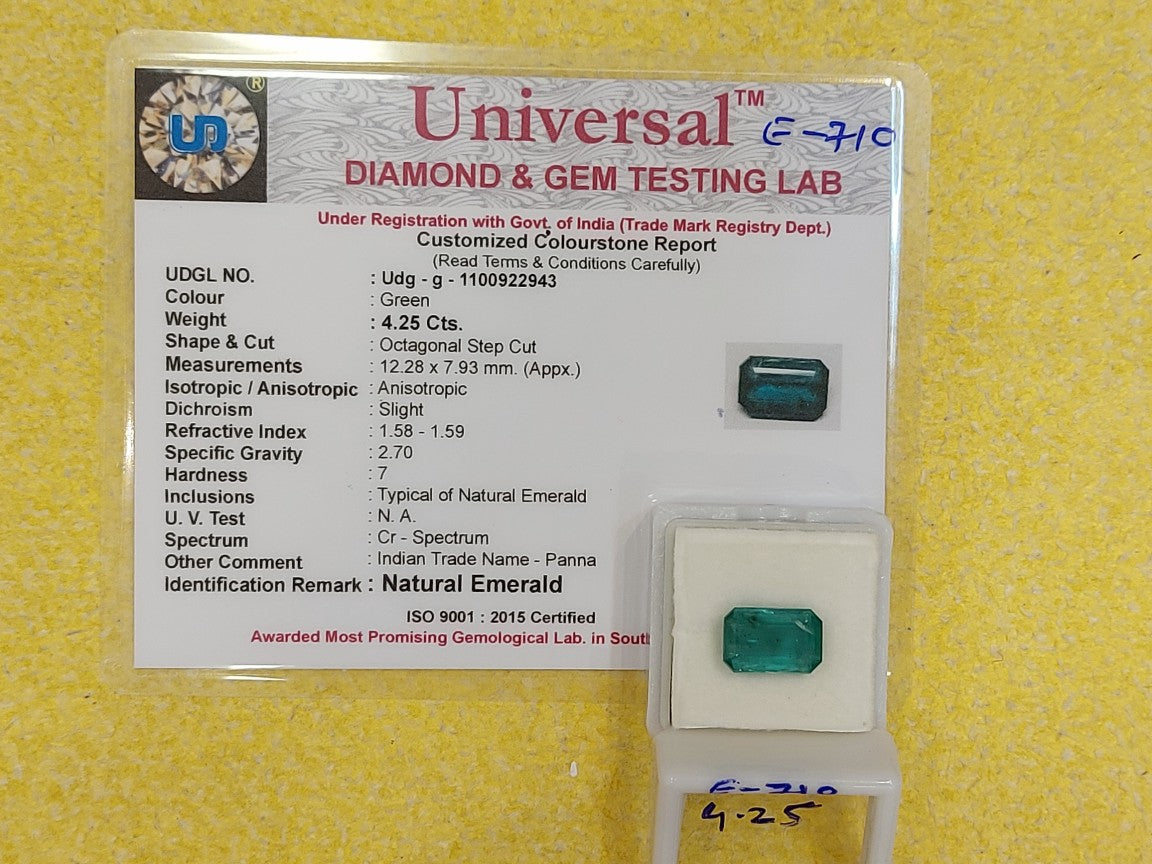 4.25 Carat Natural Emerald Stone