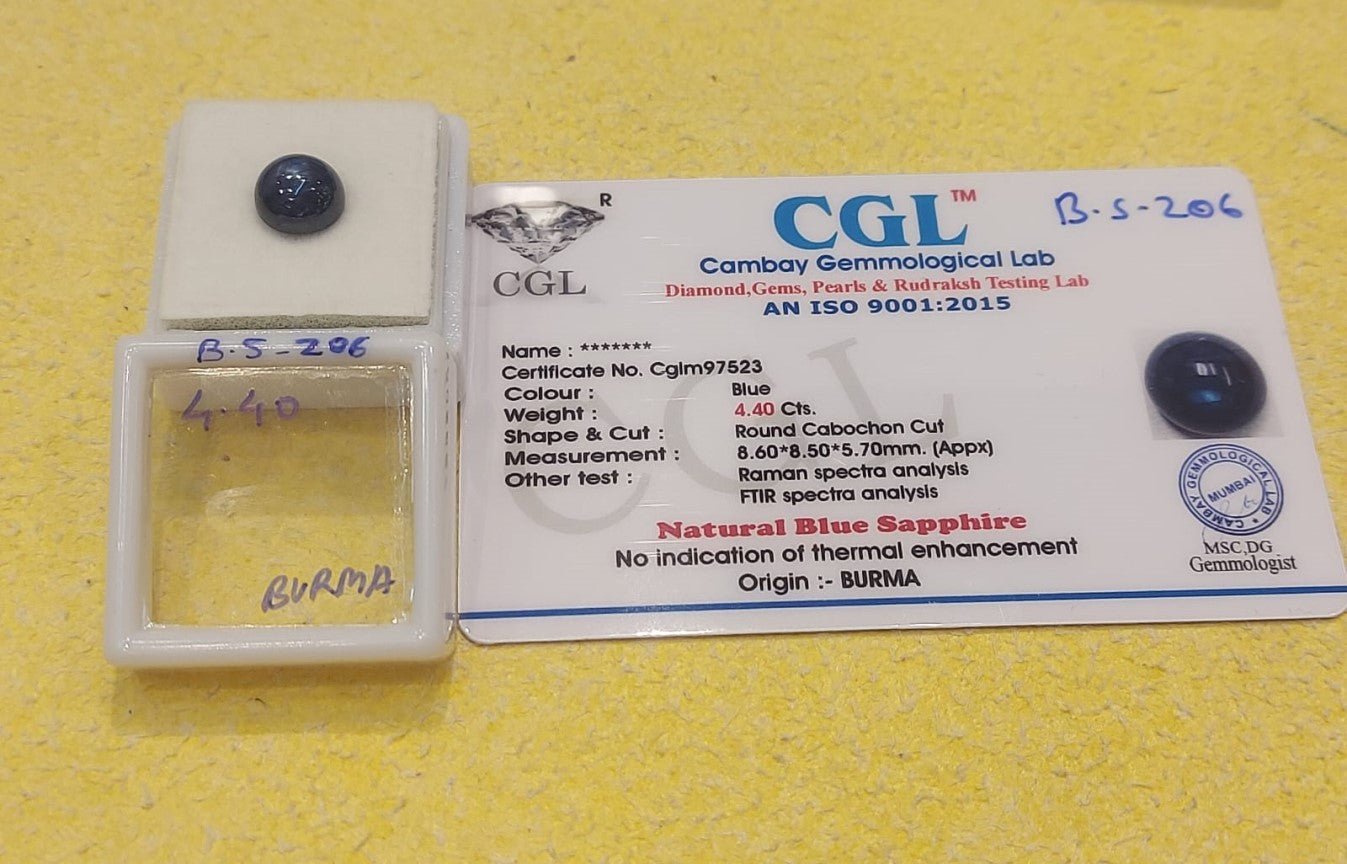 4.40 Carat Natural Blue Sapphire Stone