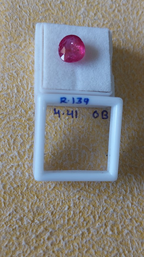 4.41 Carat Natural Old Ruby