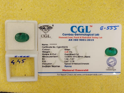 4.45 Carat Natural Emerald Stone